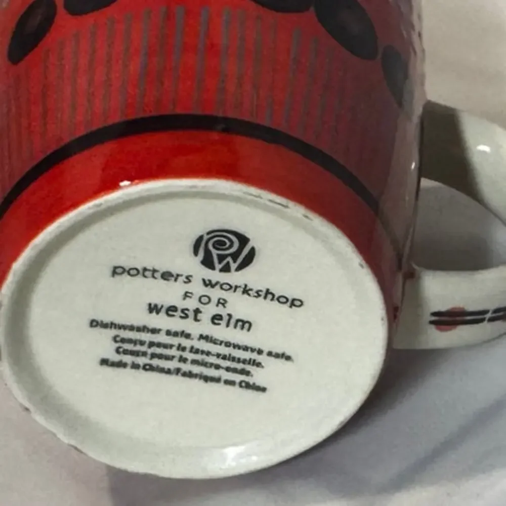 West Elm Potter's Workshop Red mug